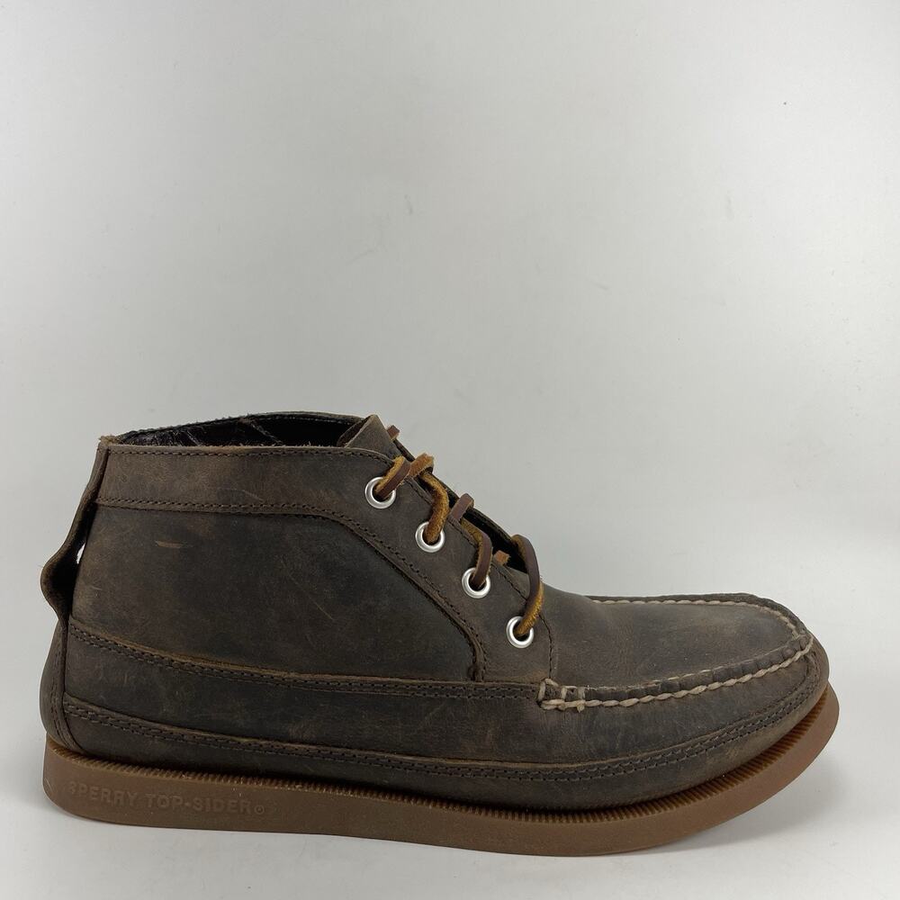 Sperry Authentic Original Chukka STS14556 Mens Size 7.5 M Brown Leather Boots
